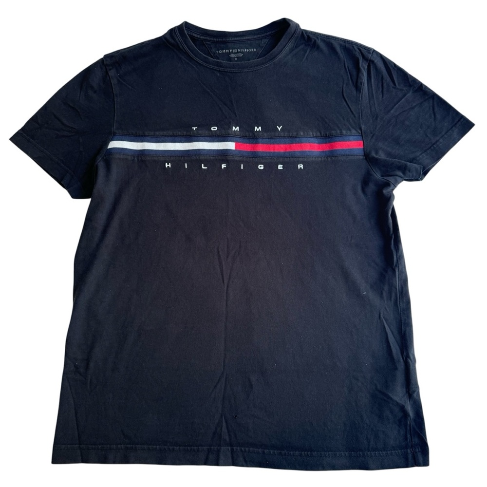 Tommy Hilfiger Embroidered Flag Logo T-Shirt
